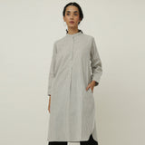 Pleated Tunic > White Stripe