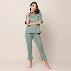 Oversized Pajama Top - Sage