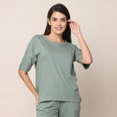 Oversized Pajama Top - Sage