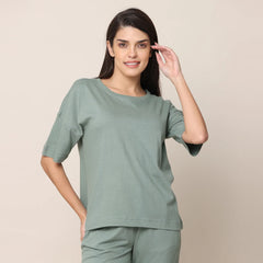Oversized Pajama Top - Sage
