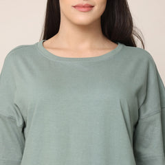 Oversized Pajama Top - Sage