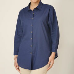 Oversized Shirt - Navy Blue