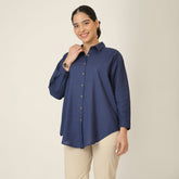 Oversized Shirt - Navy Blue