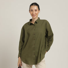 Oversized Shirt - Olive Green