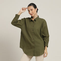 Oversized Shirt - Olive Green