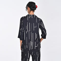 Skipper Collar Tunic - Black Cedar Print - Limited Edition