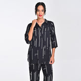 Skipper Collar Tunic - Black Cedar Print - Limited Edition