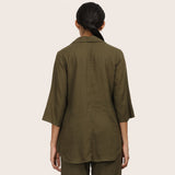 Skipper Collar Tunic Set Of 2 - Tunic & Pants - Olive
