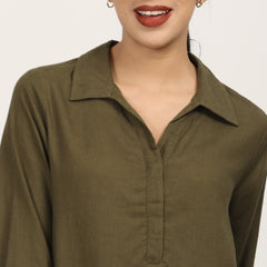 Skipper Collar Tunic - Olive
