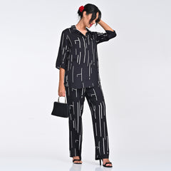 Skipper Collar Tunic - Black Cedar Print - Limited Edition