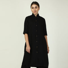 Dakota Long Shirt Jacket - Black