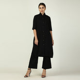 Dakota Co-ord Set - Long Shirt & Pants - Black