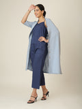 Dakota Set of 3 - Long Shirt, Inner & Pants - Dusty Blue & Navy