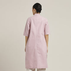 Dakota Set Of 3 - Overlay, Slip Top & Barrel Leg Pants - Pastel Pink & Ecru