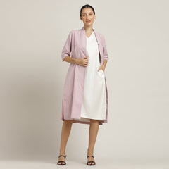 Dakota Dress & Jacket Set - Overlay & Midi Dress - Pastel Pink & Ecru