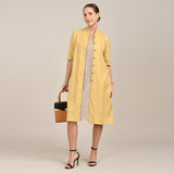 Jackie V-Neck Sleeveless Midi Dress - Greige