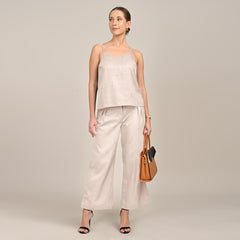 Barrel Leg Pants - Greige