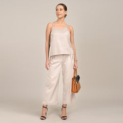 Barrel Leg Pants - Greige