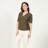 Evelyn Set of 2 - Olive Green & Ecru