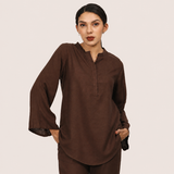 Sylvia Tunic - Coffee Brown