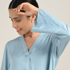 Bella Bell Sleeves Top - Blue