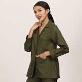 Barbara Blazer Shirt - Olive