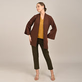 Demi Set Of 3 - Jacket, Top & Pants - Coffee Brown, Mustard & Olive
