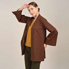 Demi Set Of 3 - Jacket, Top & Pants - Coffee Brown, Mustard & Olive