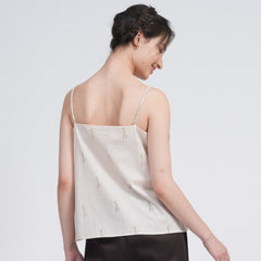 Dakota Set of 3 - Long Shirt, Inner & Pants - Ecru block print