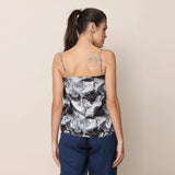 Oh Slip Top > Black Marble Print