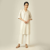 Nora Linen Long Tunic - Beige