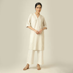 Nora Linen Long Tunic - Beige