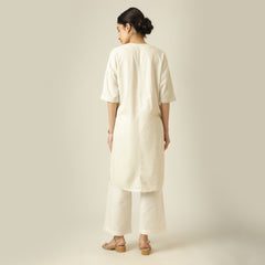 Nora Linen Long Tunic - Beige