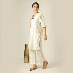 Nora Linen Long Tunic - Beige