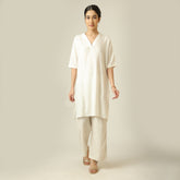 Nora Linen Long Tunic - Ecru