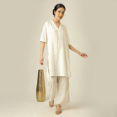 Nora Linen Co-Ord Set - Ecru & Beige