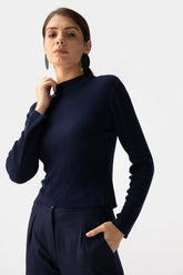 Mock Turtle Top - Navy