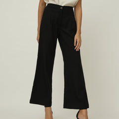 Barrel Leg Pants - Black
