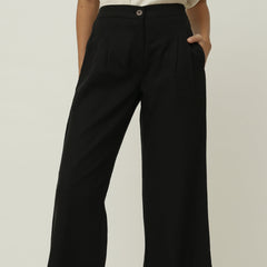 Barrel Leg Pants - Black