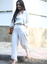 Donna 3 - Piece Blazer Suit - Ecru