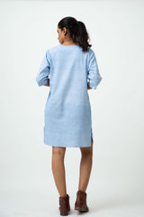 Sack V Dress - Blue Skies