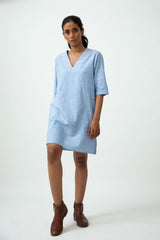 Sack V Dress - Blue Skies