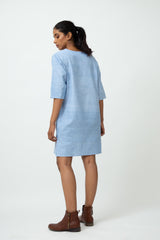 Sack V Dress - Blue Skies