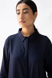 Sardaar Long Shirt - Navy