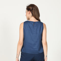 Color Block Top - Navy Blue
