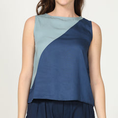 Color Block Top - Navy Blue