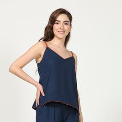 Oh Slip Top - Navy Blue With Contrast Edging - Limited Edition