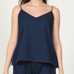 Oh Slip Top - Navy Blue With Contrast Edging - Limited Edition