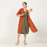 Fleur Set Of 2 - Autumn Rust & Olive Green