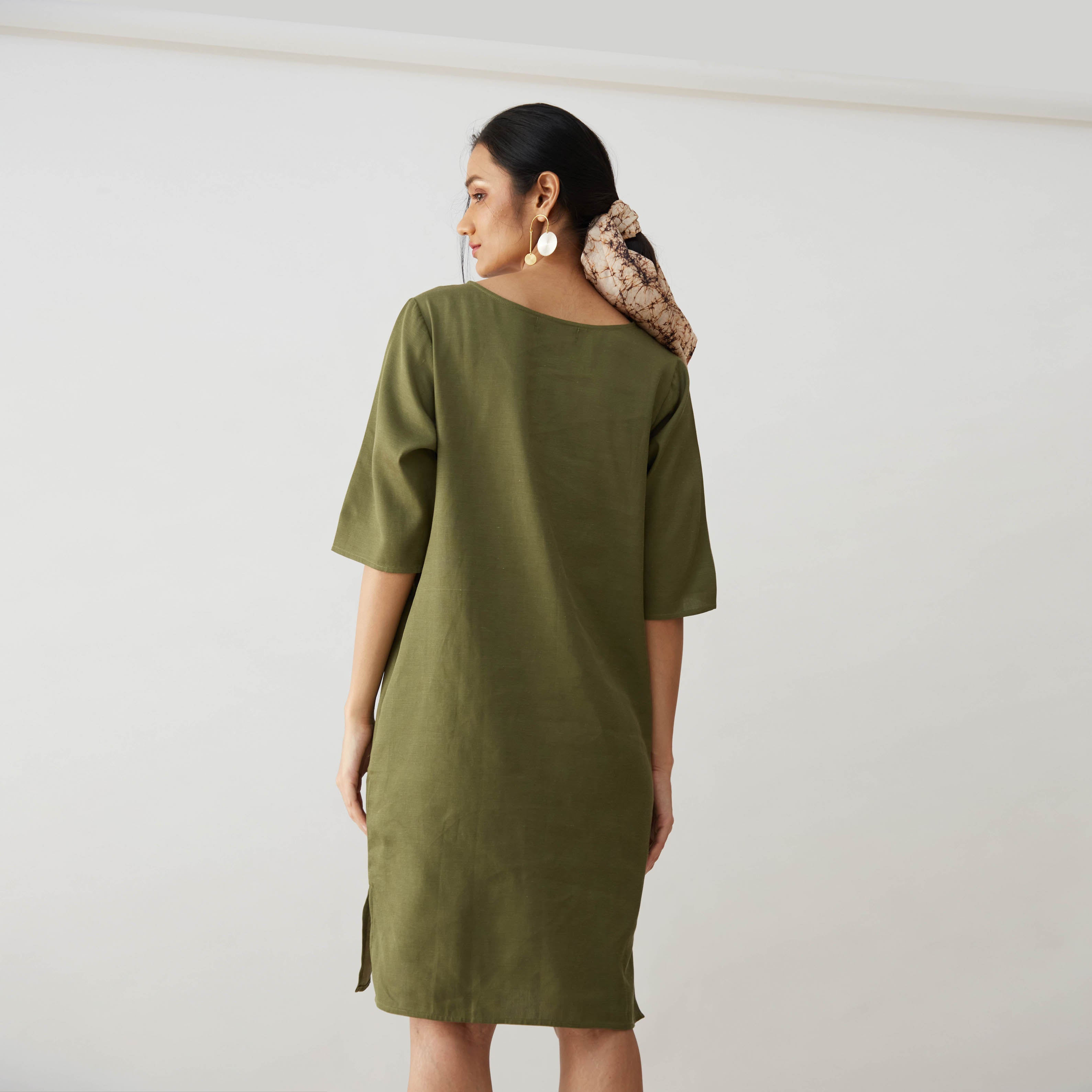 Sack Dress > Olive